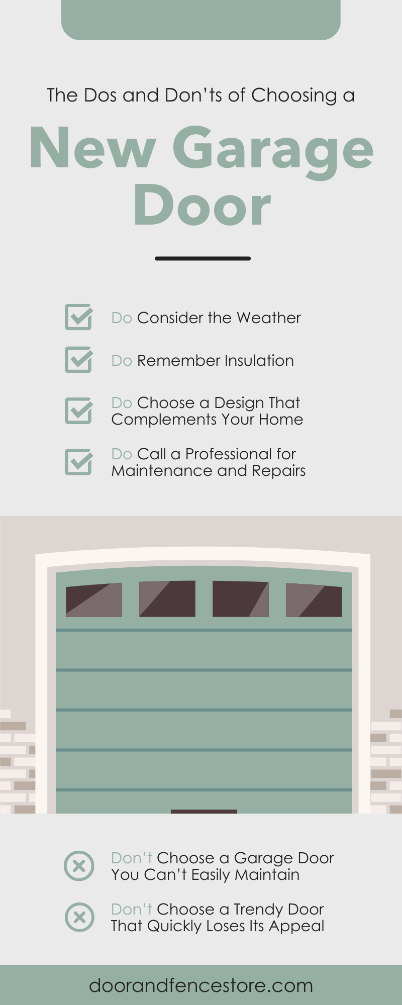 The Dos and Don’ts of Choosing a New Garage Door