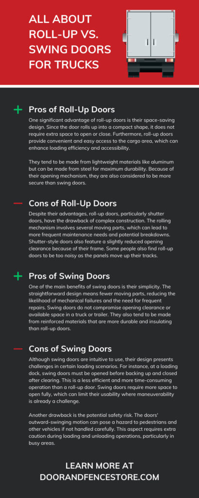 All About Roll-Up vs. Swing Doors for Trucks